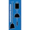 5S Supplies 5S Housekeeping Shadow Board Broom Station Version 13  - Blue Board / Black Shadows  With Broom HSB-V13-BLUE-KIT - alternate 1